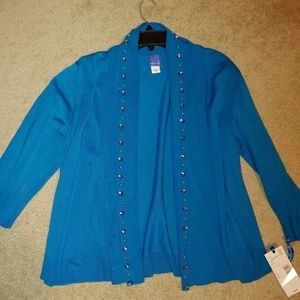 NWT-Turquoise Embellished Sweater/Shrug